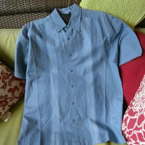 Cubavera Guayabera blue shirt new sz M
